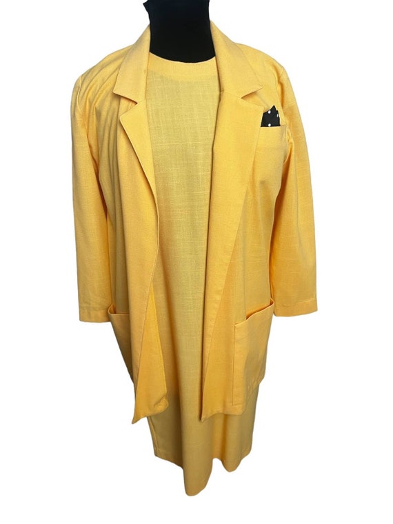 Vintage 70s Jackets Required Yellow Dress Blazer S