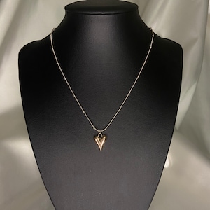 rose gold heart necklace, rose gold necklace, rose gold jewelry, valentines day heart necklace, pink heart necklace, non tarnish rose gold