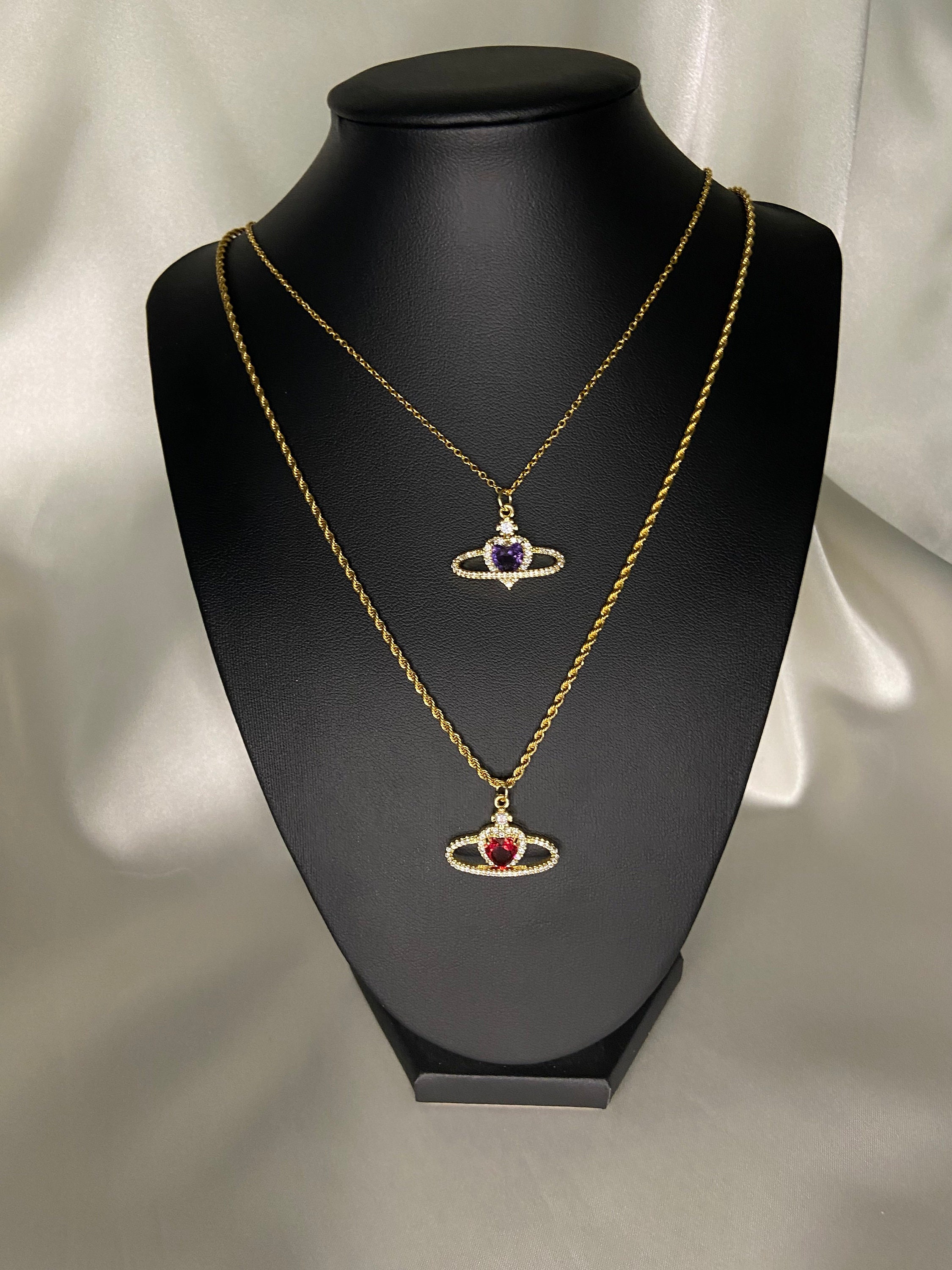 Vivienne Westwood Red Heart Necklace - Etsy Vivienne Westwood Red Heart Necklace - Etsy