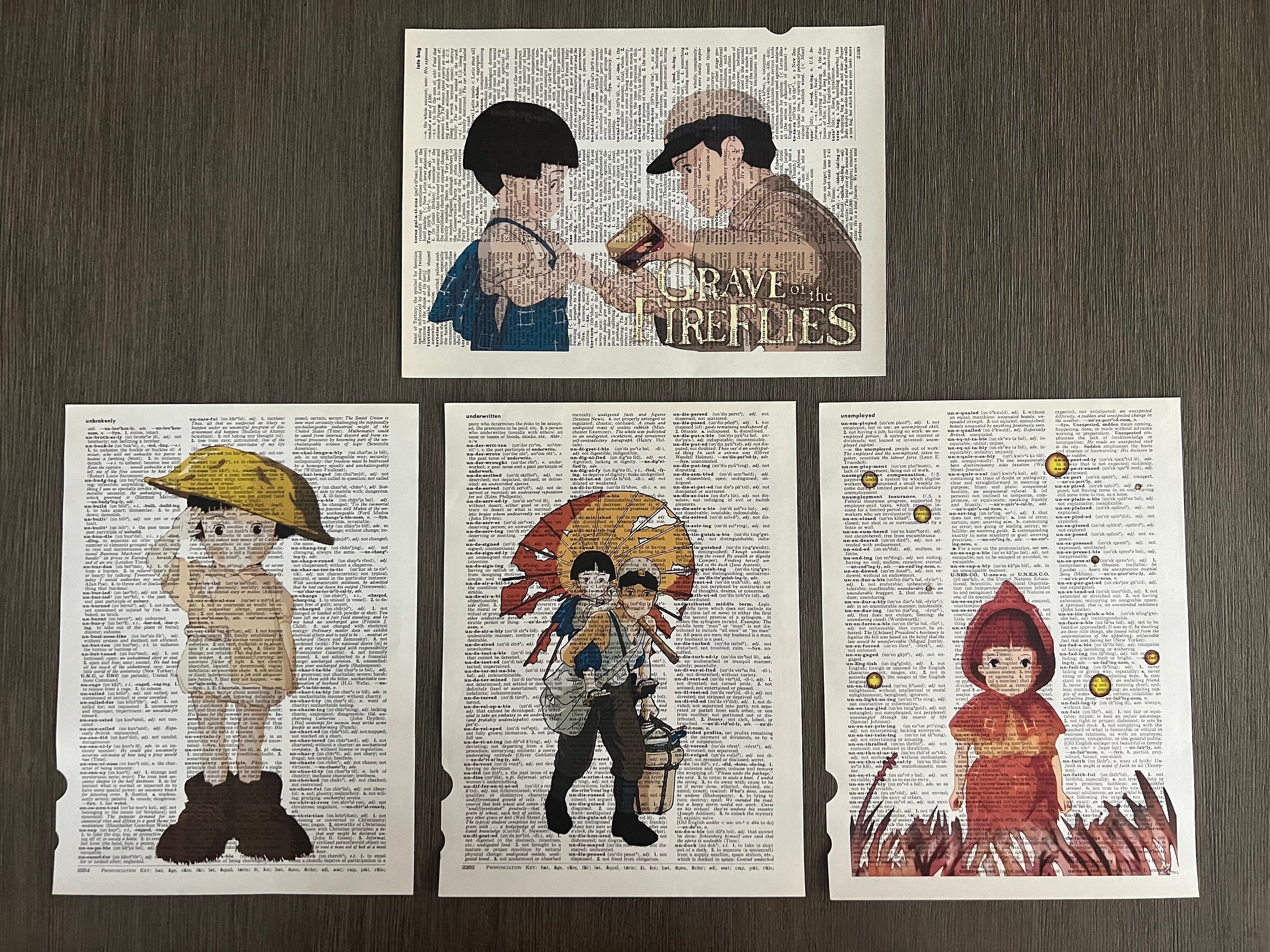 Ghibli Poster & Pamphlet Grave of the Fireflies Set New Japan Original  Limited