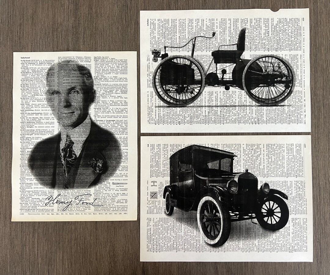 Ford Themed Dictionary Prints Etsy