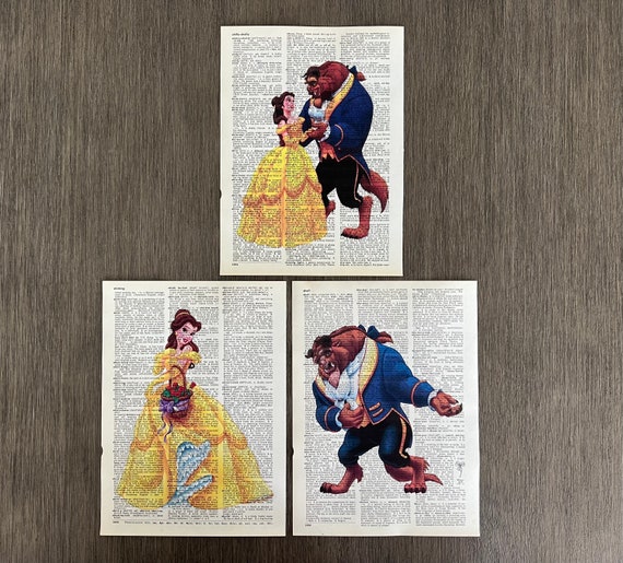 Beauty and the Beast Disney Dictionary Art Print Quote Poster Picture Belle  Gift