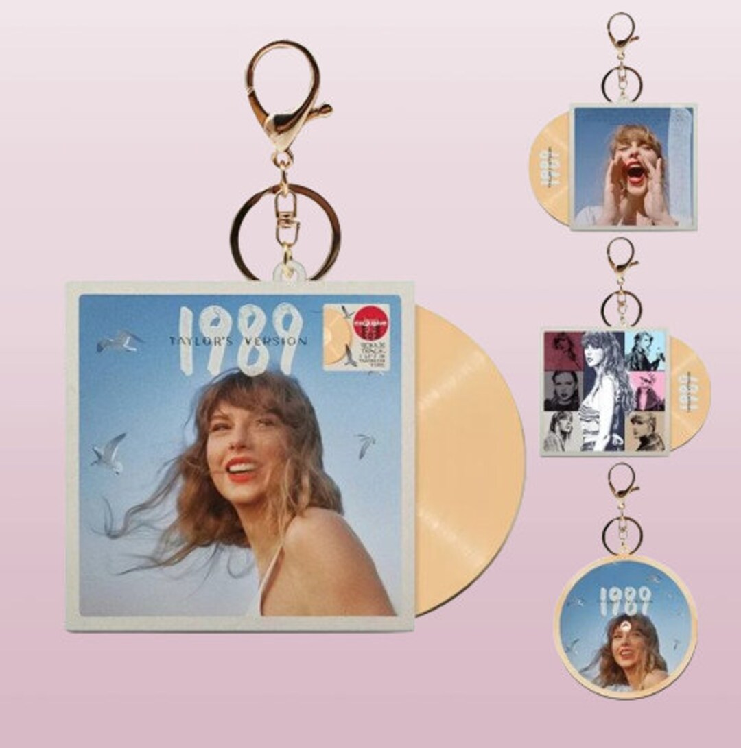 Taylor Swift Inspired Clip on Record Album Keychains I Taylor Album CD