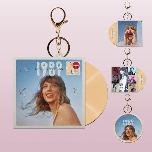Taylor Swift Inspired Clip on Record Album Keychains I Taylor Album CD Record Keychain Fashion Fan Pendant Jewelry 1989, The Eras Tour