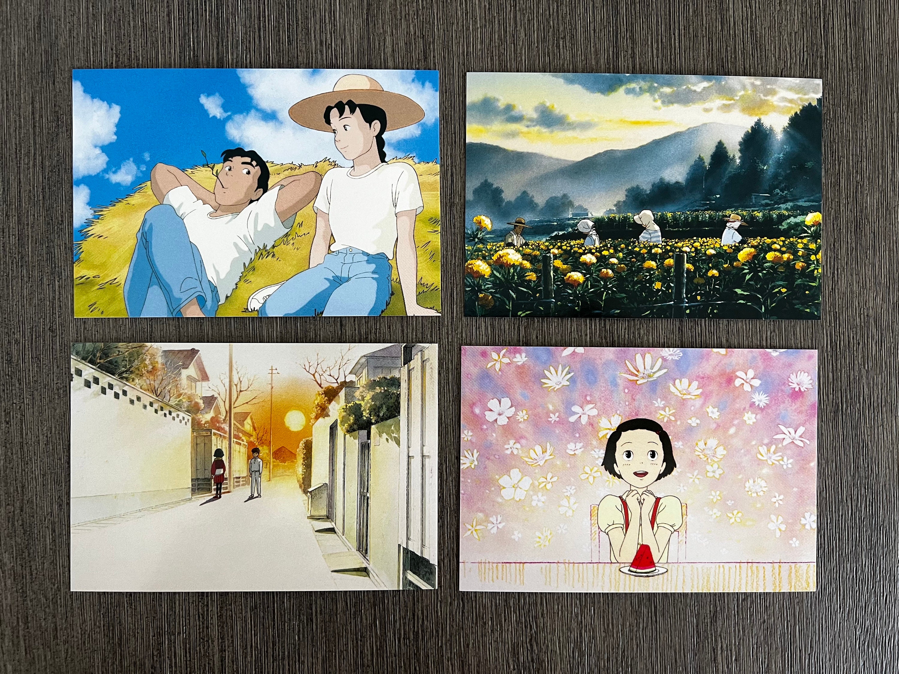 Offically Licensed Published Studio Ghibli Collectible 4 Postcards Only  Yesterday Movie Cards 4x6 120lb Semi Gloss F 