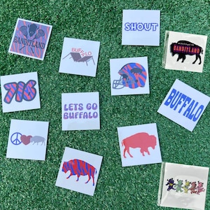 Buffalo Temporary Tattoos - Skin Art - Game Day Skin Decor - Tattoo Favors and Gifts