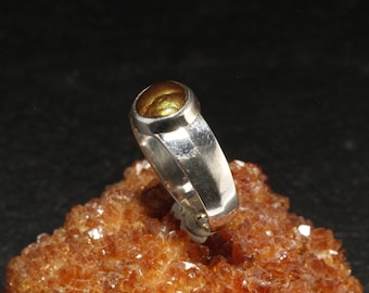 Captivating Mexican Fire Agate Silver Artisan Ring Size: 10