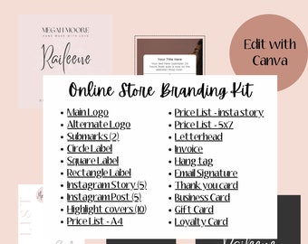 Online Store Brand Kit - Canva Templates