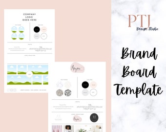 Brand Board Template, Canva template