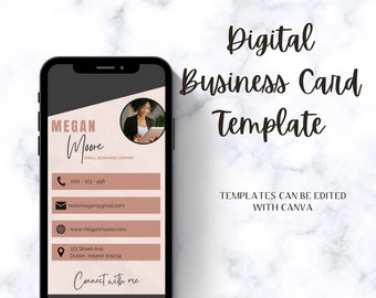Digital Business Card Template - Canva Template