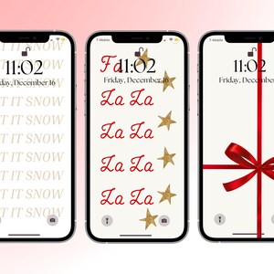 Christmas iPhone Wallpaper Aesthetic | Holiday Design | Phone Background | 3PCS | Holiday | Trendy | Winter | Instant Digital Download