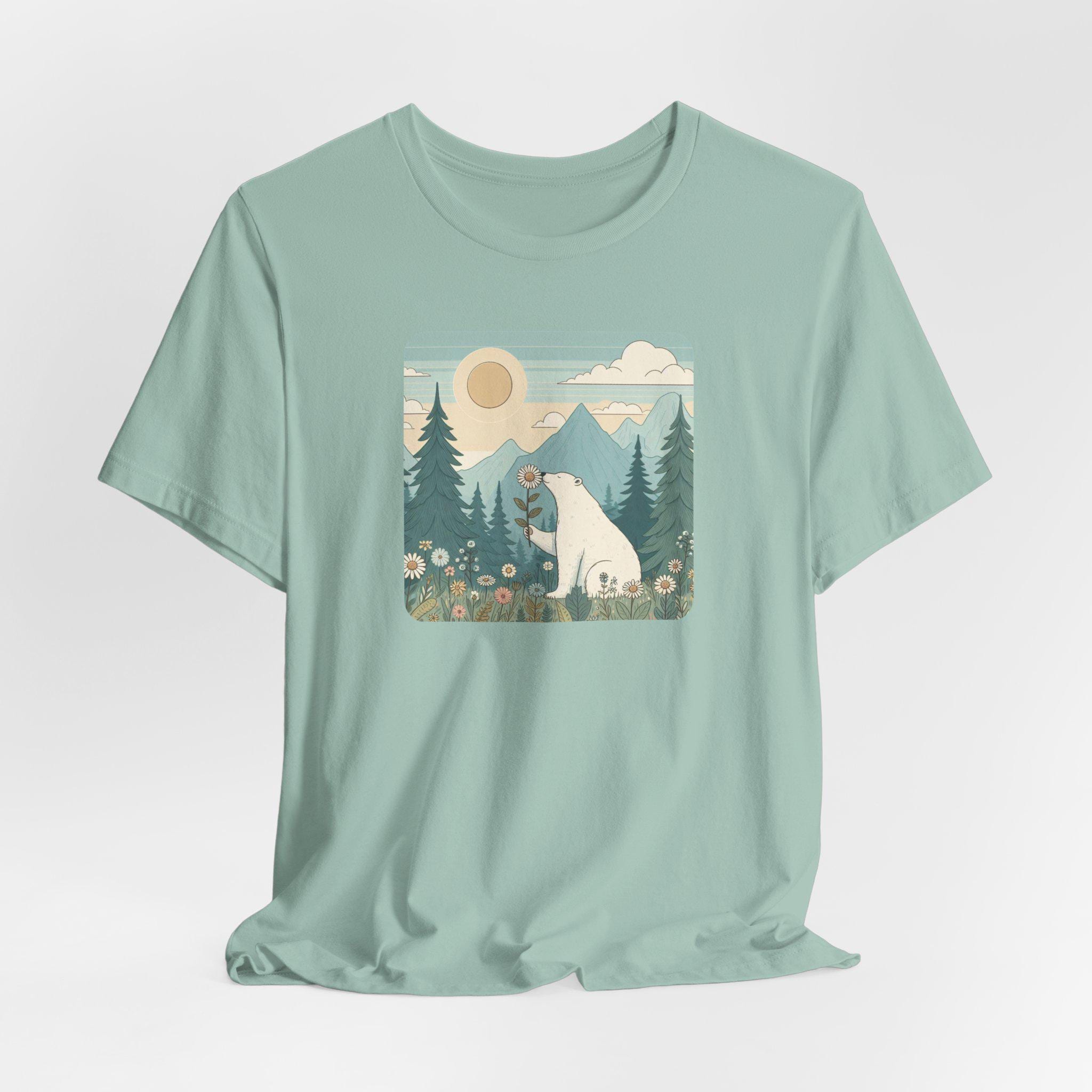 Polar Bear Graphic Tee: Unisex Wildlife Shirt, Nature Lover Gift