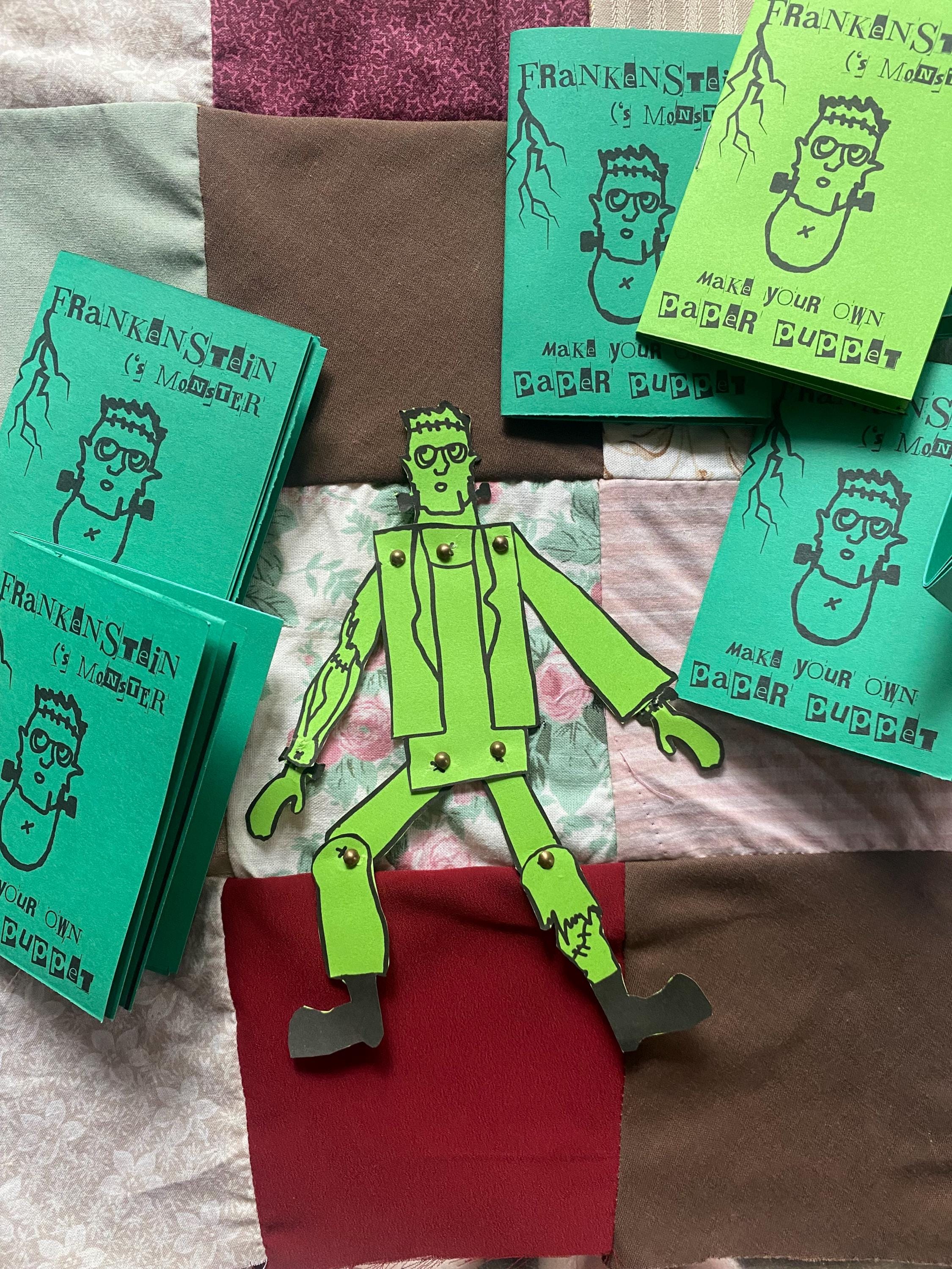 Frankenstein Paper Doll Puppet Zine: DIY Halloween Craft Activity - Etsy