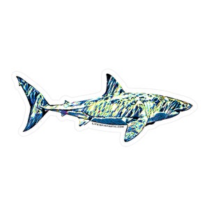Great White Shark Stickers Gift Pack 3 Shark Stickers & 1 Free Postcard image 5