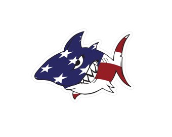 USA Great White Shark Sticker