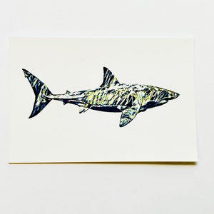 Great White Shark Stickers Gift Pack 3 Shark Stickers & 1 Free Postcard image 4