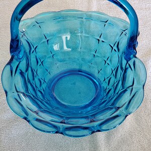 Tiara Glassware - Blue Large Basket