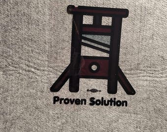 4 inch clear guillotine decal. French revolution historical callback.