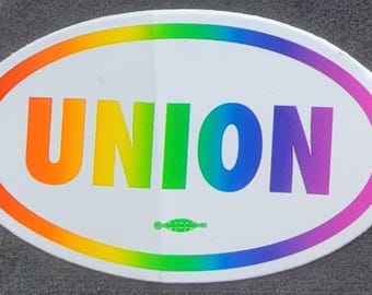 Lgbtq and union pride vinyl decal