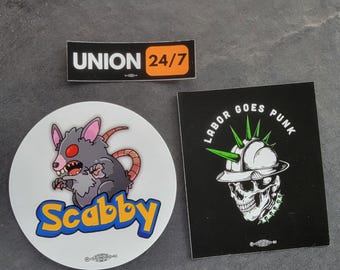 4 inch Scabby the rat vinyl sticker