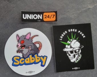 4 inch labor goes punk vinyl decal