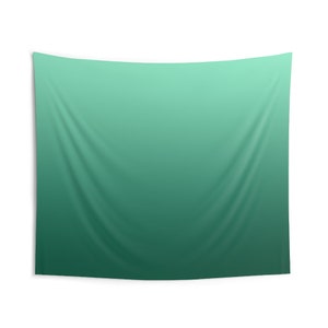 Emerald Wall Tapestry | Pastel Aqua Emerald Green Gradient Ombre Wall Hanging | Colorful Fabric Indoor Wall Art