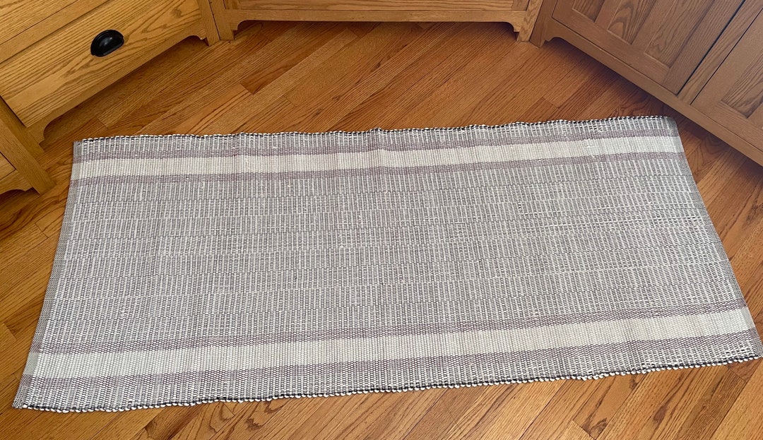 Rag Rug ivory With Red Stripes Etsy