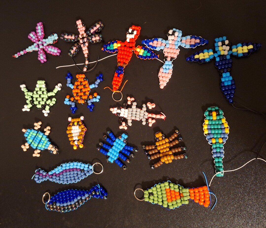 Beaded Animal Keychains - Etsy