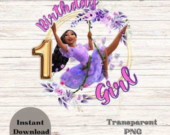 Isabela Birthday PNG, Encanto Birthday PNG, 1th Birthday, Encanto Birthday Party Digital Files