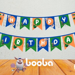 Booba Geburtstagsbanner, Booba Partydekorationen - SOFORTIGER DOWNLOAD - Druckbares PDF