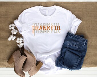 Thankful Shirt SVG Cricut cut file , Thankful Thanksgiving PNG Cutfile, Thanksgiving Shirt Boy and Girl Cricut file svg
