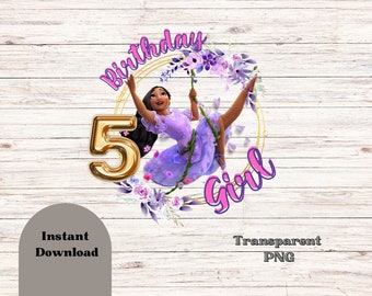 Isabela Birthday PNG, Encanto Birthday PNG, 5th Birthday, Encanto Birthday Party Digital File