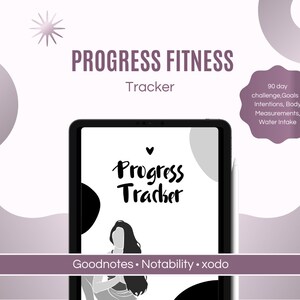 Progress Fitness Tracker, Printable & Digital File, Budget Template A4, 90 day challenge, PDF