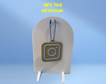 Instagram NFC Keychain, NFC Tag, 3d printing