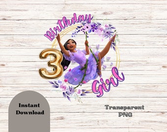 Isabela Birthday PNG, Encanto Birthday PNG, 3rd Birthday, Encanto Birthday Party Digital File