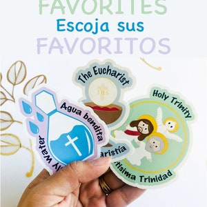 Catholic Stickers: Bilingual Religious Kids Stickers, 6-Pack