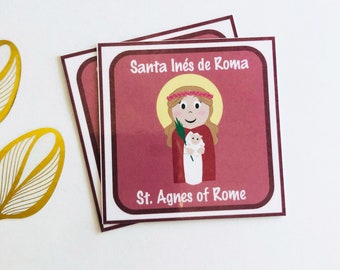 Bilingual Saints Memory Game: Catholic Kids Activity
