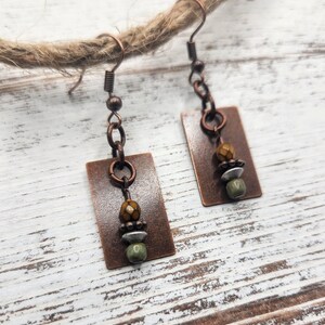 Bohemian Rainbow Copper Alloy Drop Earrings With Beads And Tassels For Everyday Boho Style main image 0