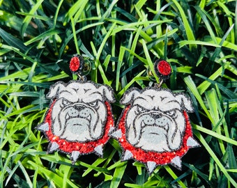 Dawg GAME DAY Earrings. Georgia Bulldogs, UGA,  Bulldog Earrings