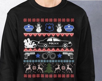 Police Ugly Sweater - Etsy