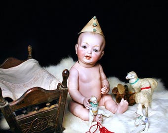 Antique German >>Character<< **ALL BISQUE DOLL**