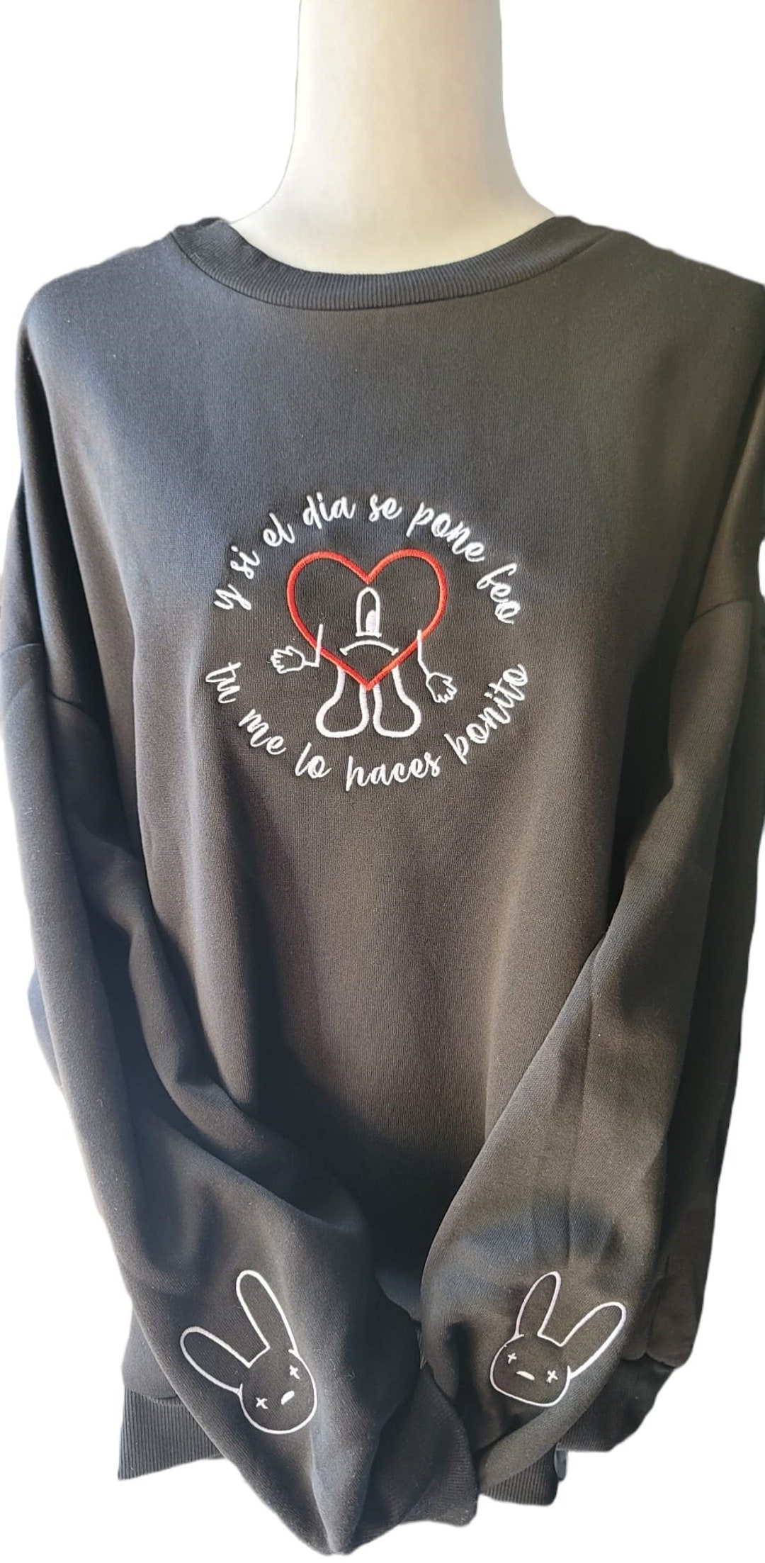 Custom Bad Bunny Outline Un Verano Sin Ti Embroidered Crewneck - Etsy