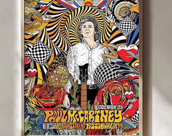 Paul McCartney Got Back 25 Pittsburgh PA PPG Paints Arena Poster