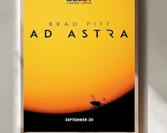 Ad Astra Film von James Gray 2019 Dolby Film Poster Tiefe Weltraum Reise Poster 2019 Sci Fi Film inspirierte Wandkunst