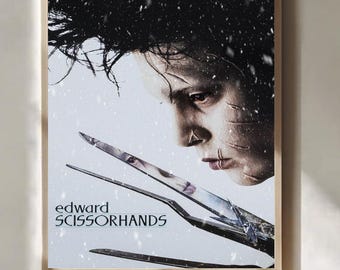 Edward mit den Scherenhänden Film von Tim Burton 1990 Schauspieler Filmplakat