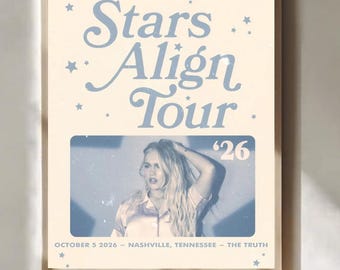 Freya Skye Stars Align Tour Poster Wall Art Print Decor Vintage Aesthetic