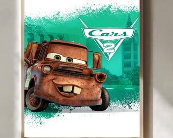 Cars 2 Film By John Lasseter 2011 Movie Poster