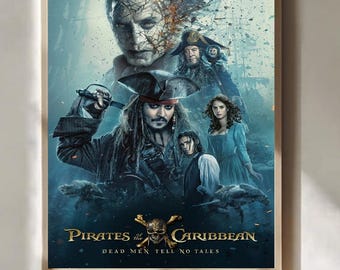 2017 Fluch der Karibik Film Poster Print Jack Sparrow Johnny Depp
