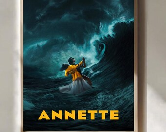 Annette Film von Leos Carax 2021 Schauspieler Filmplakat Musikdrama Poster 2021 Kunst Film Inspiriert Wand Kunst Druck Dekor