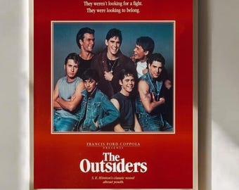1983 The Außenseiter Film Poster Print Patrick Swayze Tom Cruise Ralph Macchio